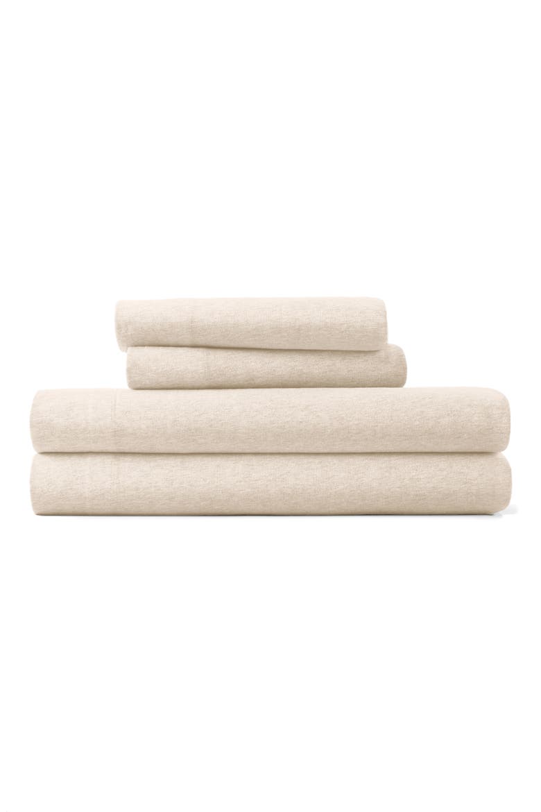 4-Piece Cotton Jersey Sheet Set, Main, color, OATMEAL