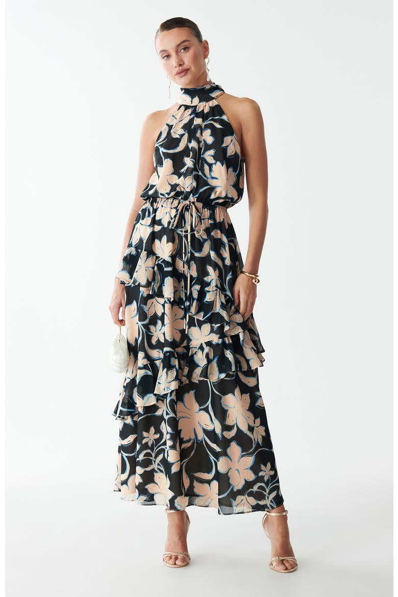 Olia Midi Dress, Alternate, color, Falling Garden