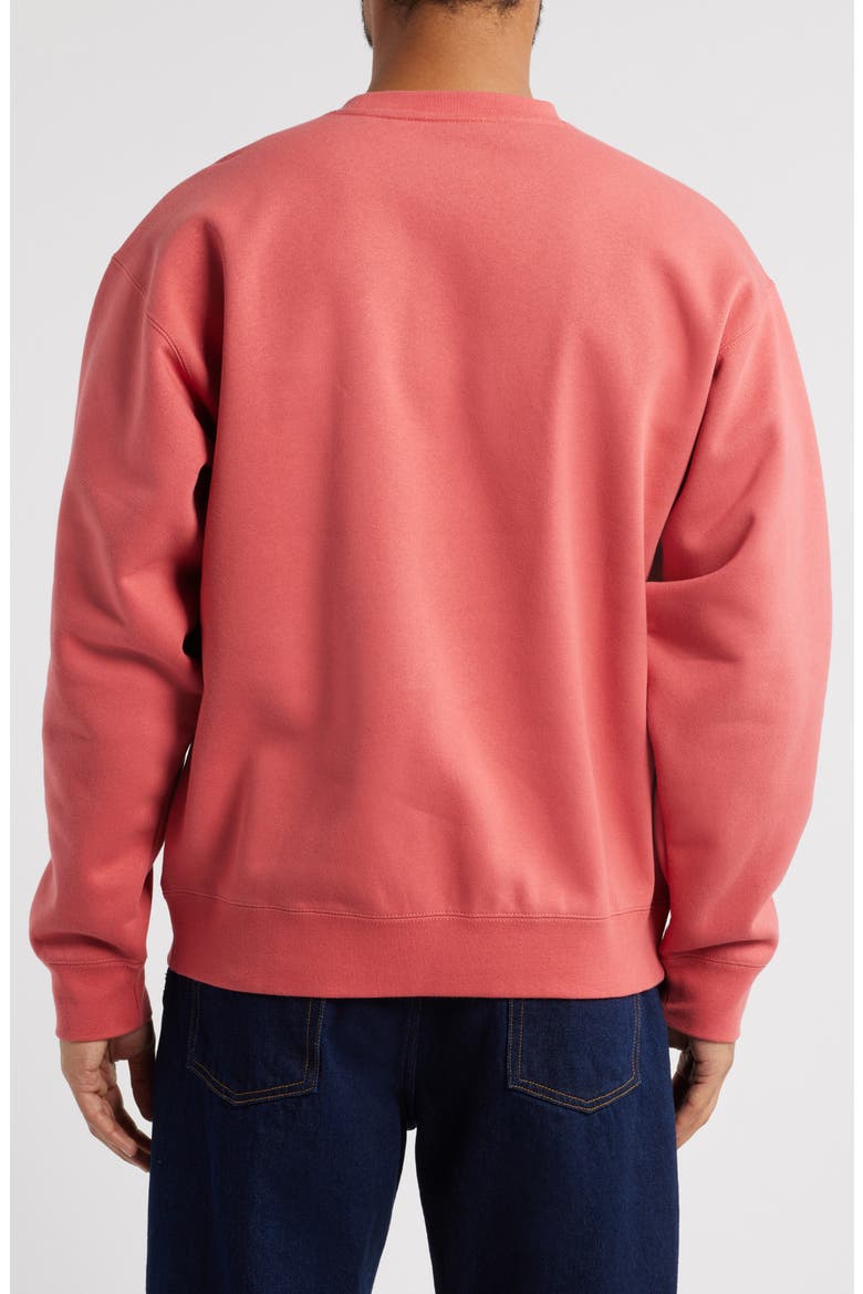 Digable Fleece Crewneck Sweatshirt, Alternate, color, MINERAL RED