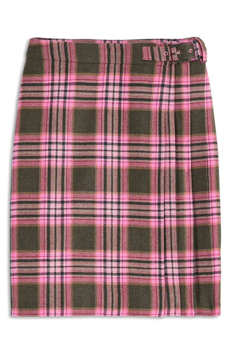 Boden Helen Kilt Skirt, Alternate, color, Green, Pink Check