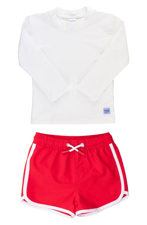 Long Sleeve Two-Piece Rashguard Swimsuit (Baby)
