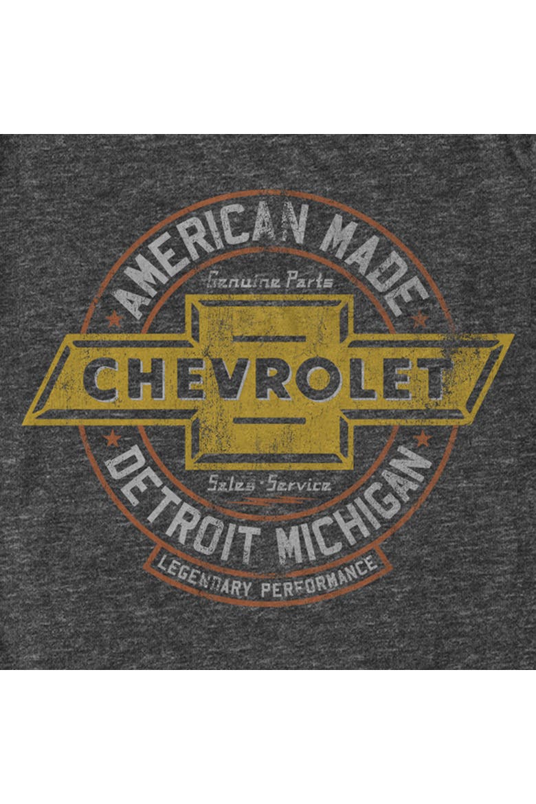 Men's General Motors American Made Distressed Logo  Graphic T-Shirt, Alternate, color, Charcoal Heather