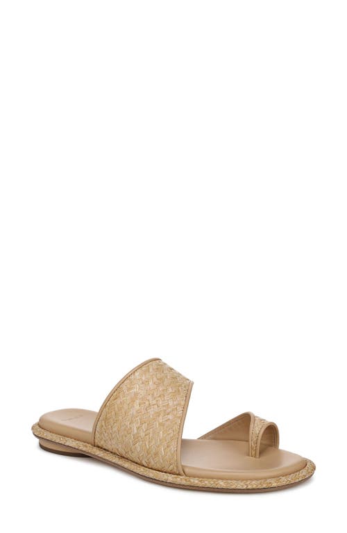 Vince Lukas Raffia Toe-ring Slide Sandals In Toasted Wheat