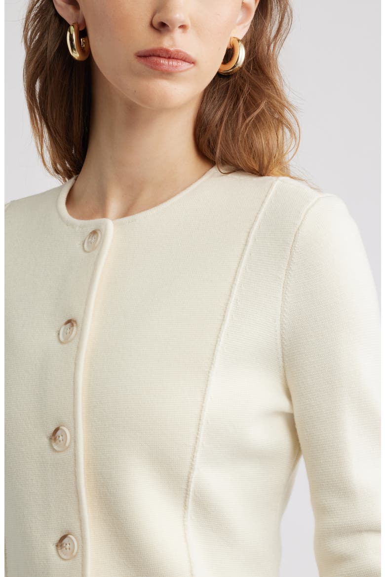 Merino Wool Sweater Jacket, Alternate, color, IVORY TOFU