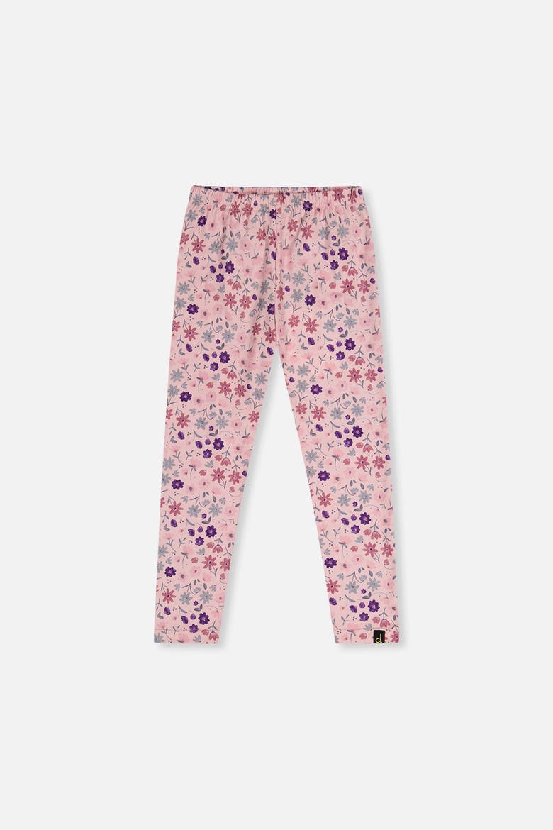Soft Elastic Waistband Allover Daisies Leggings, Main, color, Pink Daisies Print