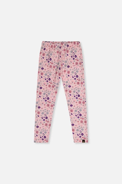 Soft Elastic Waistband Allover Daisies Leggings