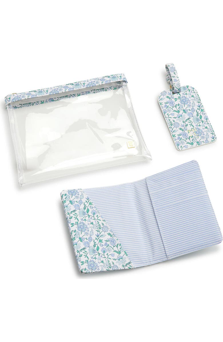 TRVL Design Hamptons Floral Travel Set, Alternate, color, Blue