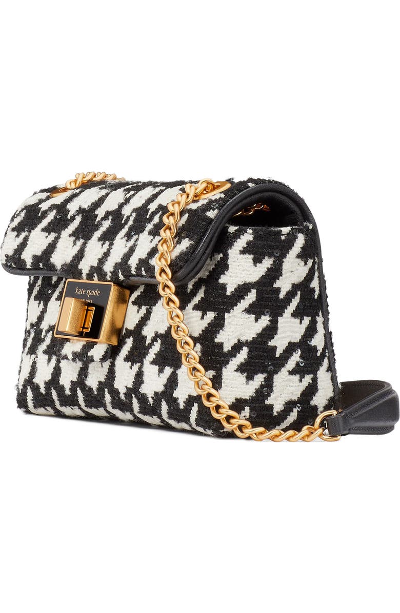 Kate Spade New York evelyn sequin houndstooth convertible crossbody bag, Alternate, color,