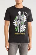Goodie Two Sleeves Flower Skeleton Graphic T-Shirt