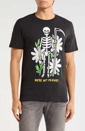 Goodie Two Sleeves Flower Skeleton Graphic T-Shirt