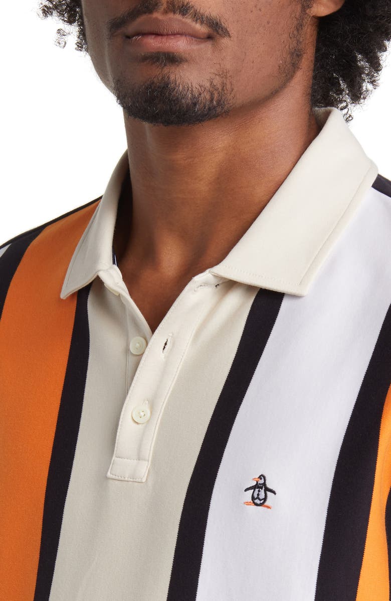 Original Penguin Slim Fit Vertical Stripe Cotton Interlock Polo, Alternate, color, 