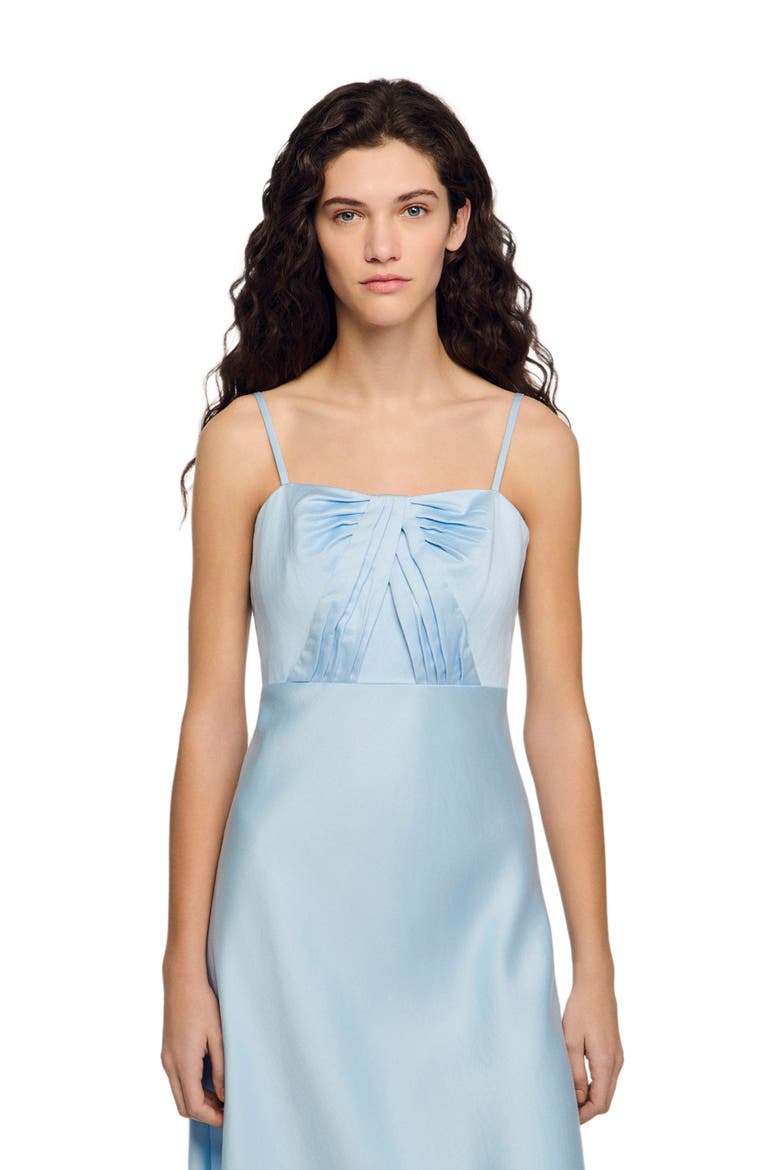 Satin-effect maxi dress, Alternate, color, Blue sky