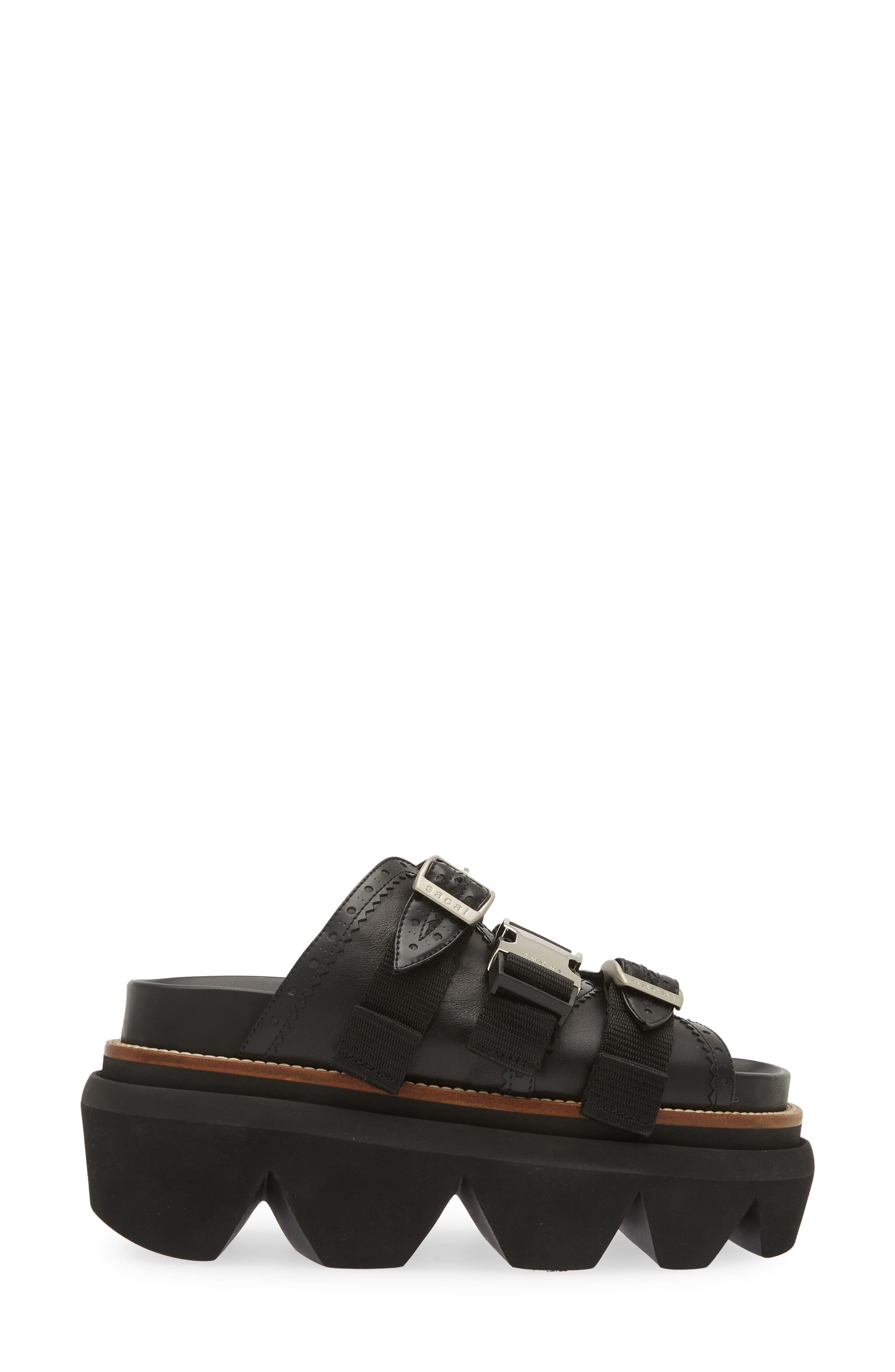 Sacai Wingtip Slide Sandal, Alternate, color, 