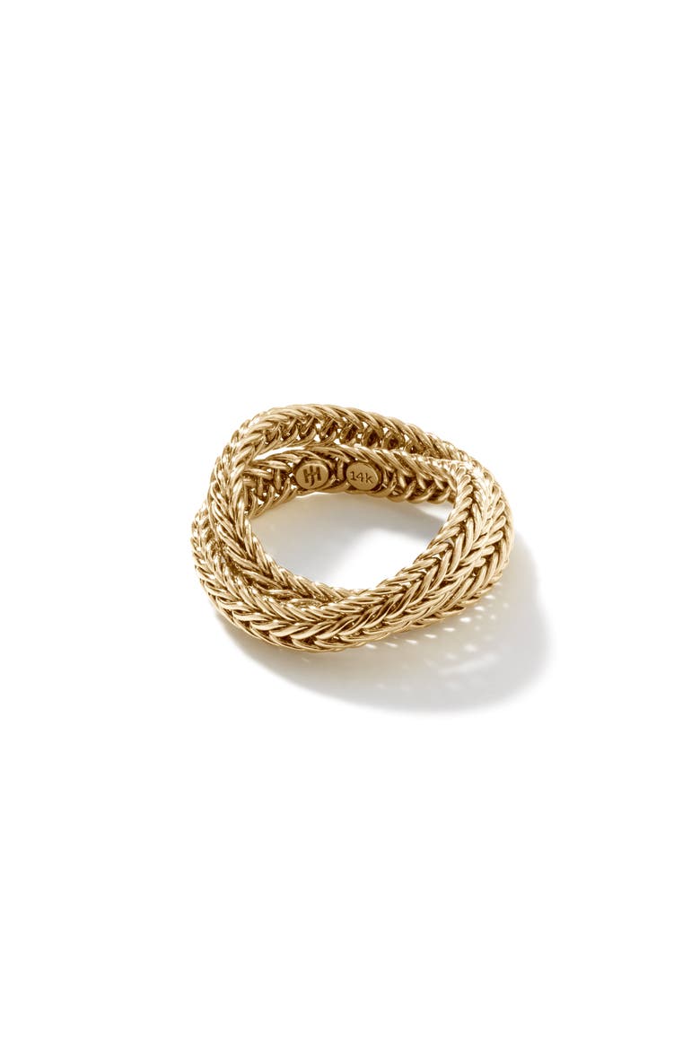 Icon Chevron Crossover Ring, 4.5MM, Main, color, GOLD