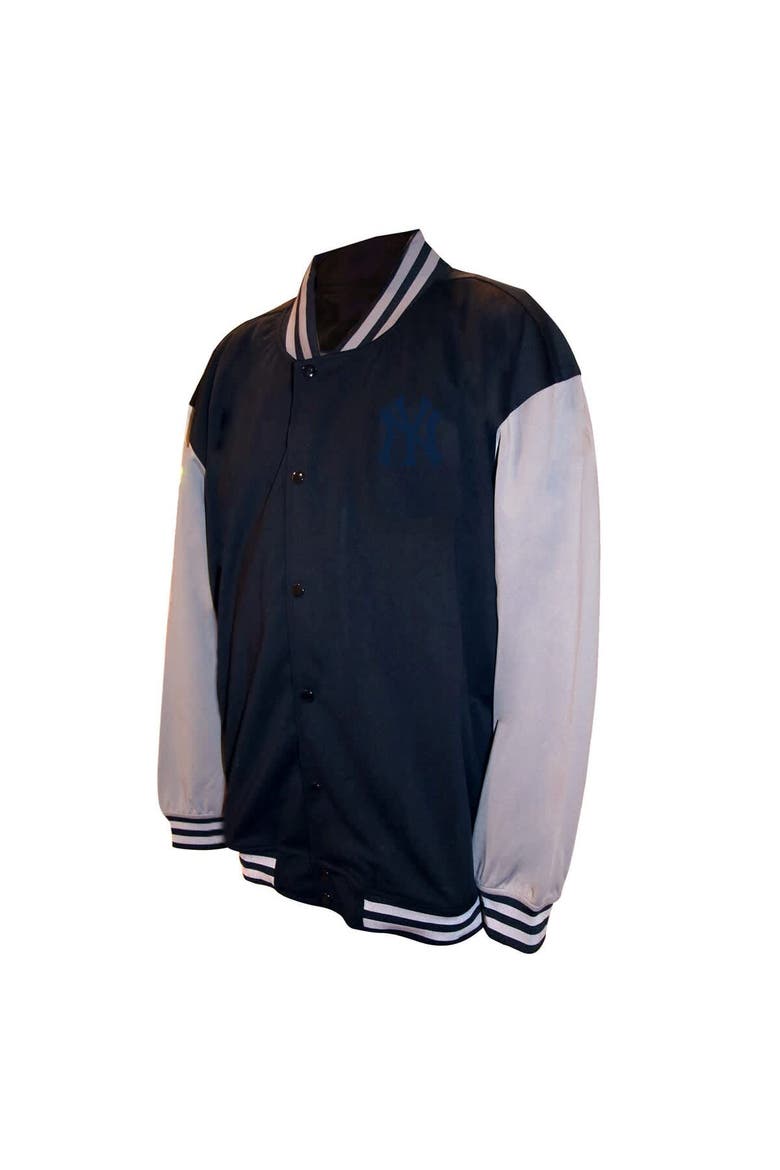 Men's Profile  Black New York Yankees Full-Snap Varsity Jacket, Alternate, color, Black