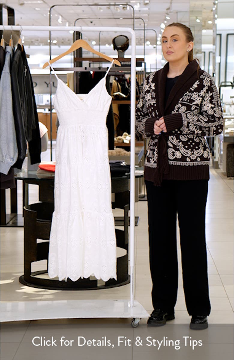 Eyelet Embroidery Midi Dress, sales video thumbnail