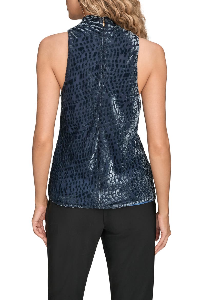 Velvet Burnout Cowl Neck Tank, Alternate, color, DARK TEMPEST