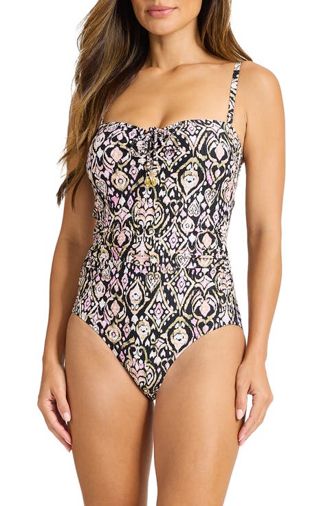 Tropical Isles Bandeau One-Piece Swimsuit