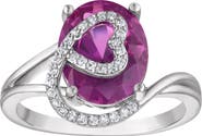 FZN Lab Created Pink Sapphire Heart Ring