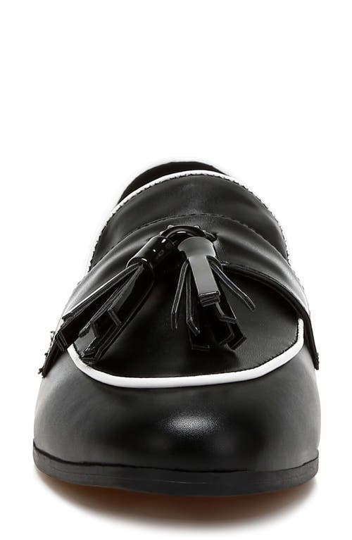 Rag & Co Women's Black Mythos Dual Tone Tassel Loafers In Black