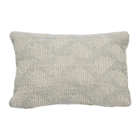 Woven Cotton Jacquard Lumbar Pillow