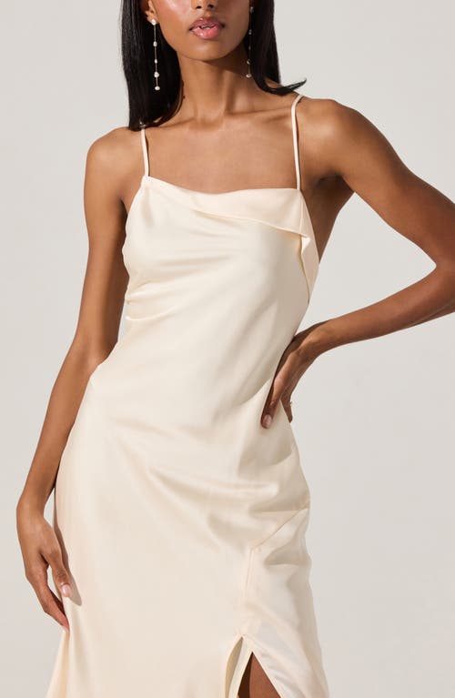Astr The Label Cowl Neck Slipdress In Ivory