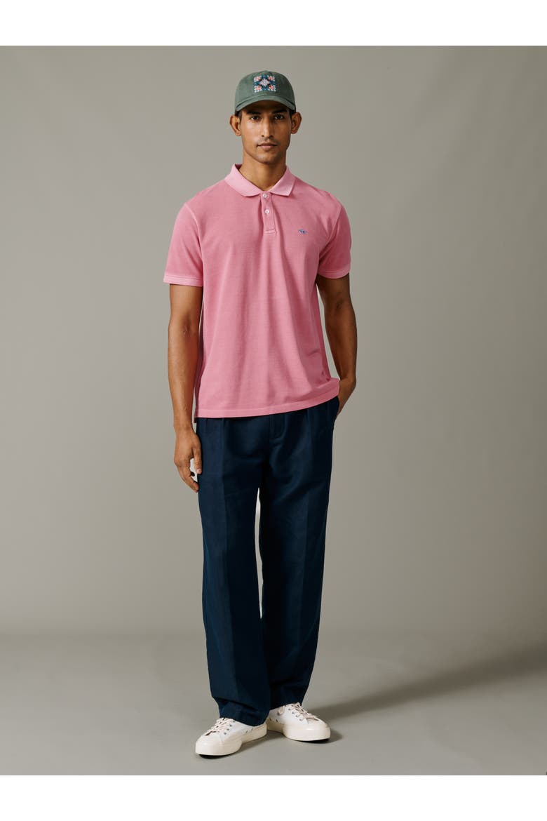 Lusby Short Sleeve Pique Polo Shirt, Alternate, color, Washed Pink