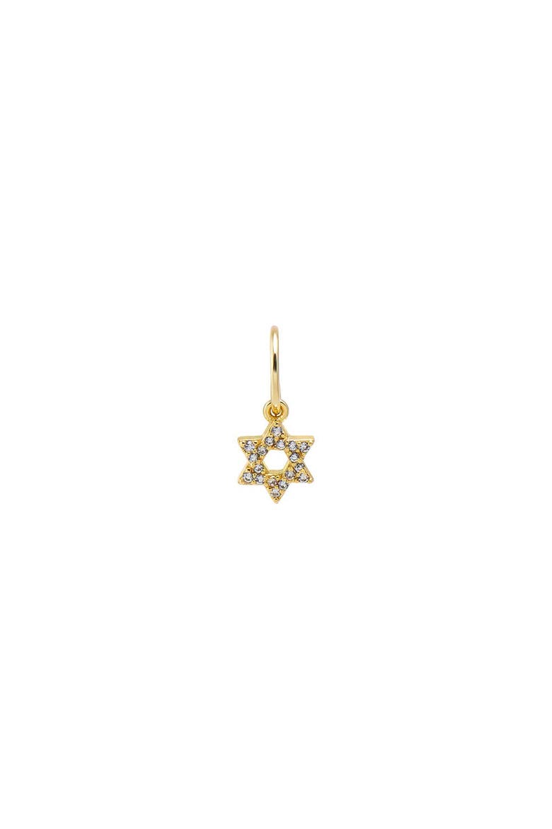 Mini Pave Star Of David Necklace Charm, Main, color, Gold