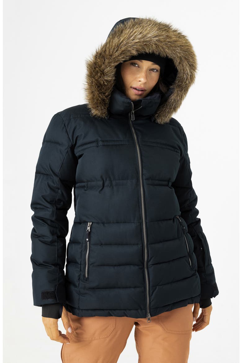 Quinn Insulated Puffer Coat with Removable Faux Fur Trim, Alternate, color, KVJ0