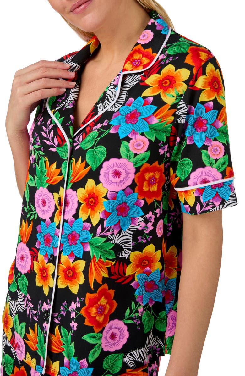 Room Service Pjs Piped Print Short Pajamas, Alternate, color, 