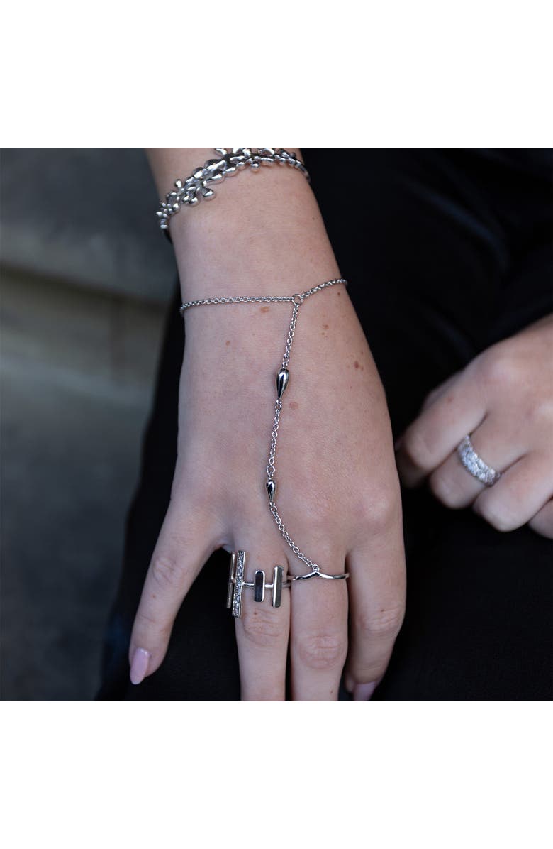 Lucy Quartermaine Double Drop Hand Chain, Alternate, color, Sterling Silver