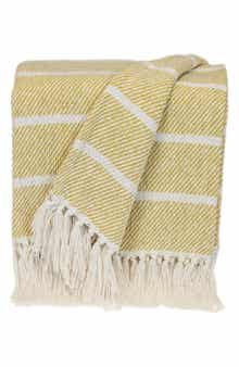 PARKLAND COLLECTION Mio Stripe Fringe Throw Blanket