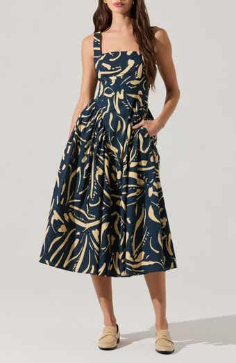 ASTR the Label Vinya Abstract Sketch Print Dress