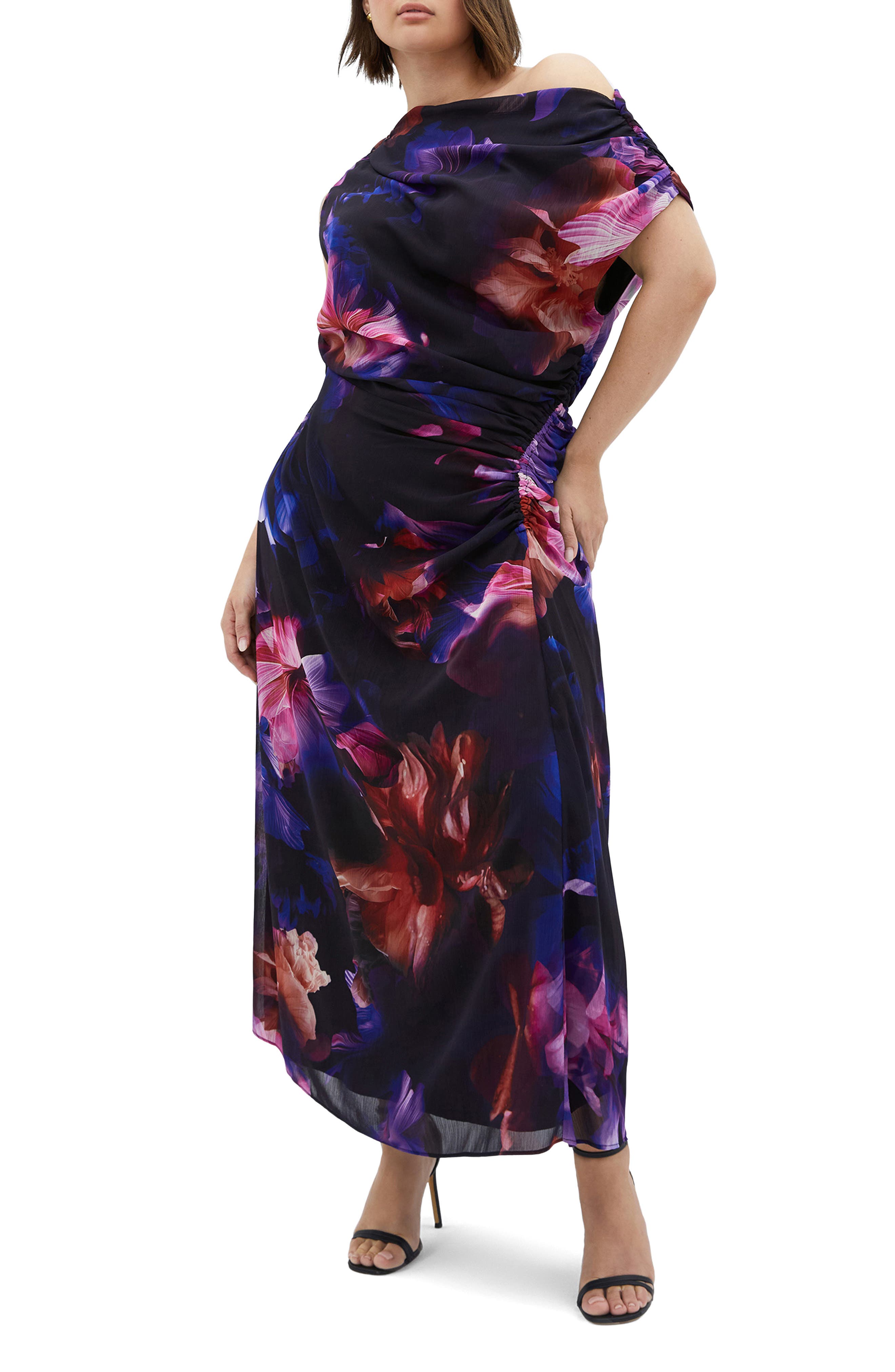 City Chic Vivid Floral Maxi Dress