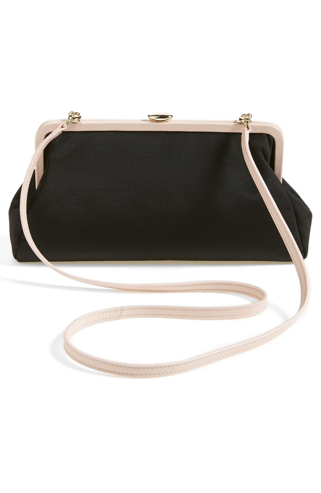 SJP 'Beekman' Grosgrain Clutch, Alternate, color, BLACK
