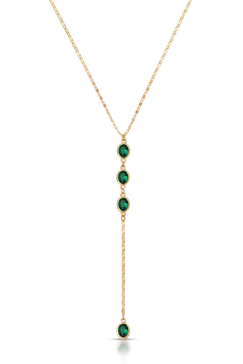 Sparkle Dip Y-Necklace, Alternate, color, GREEN