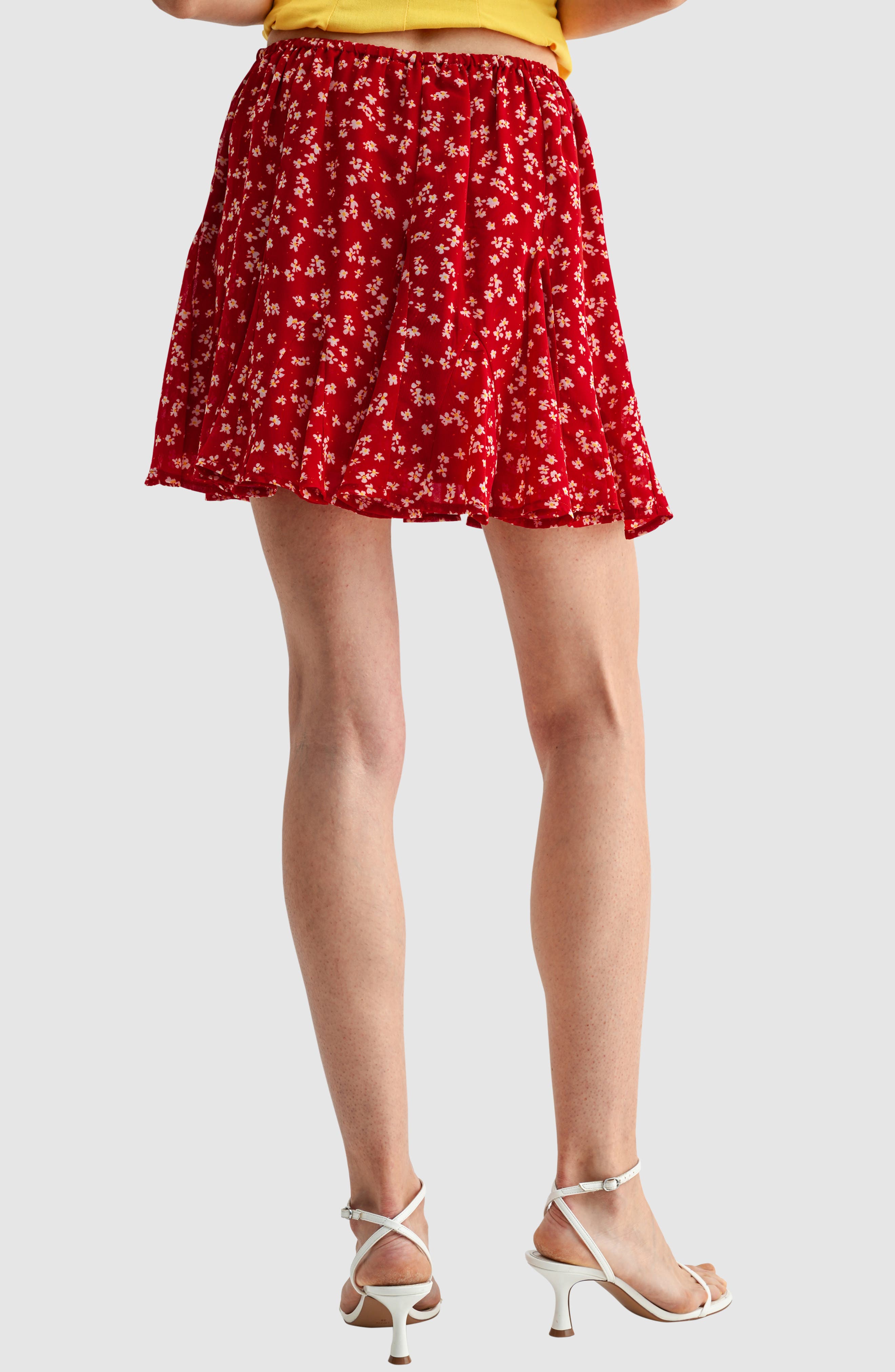 Flowy Print Pull-On Miniskirt - image 2