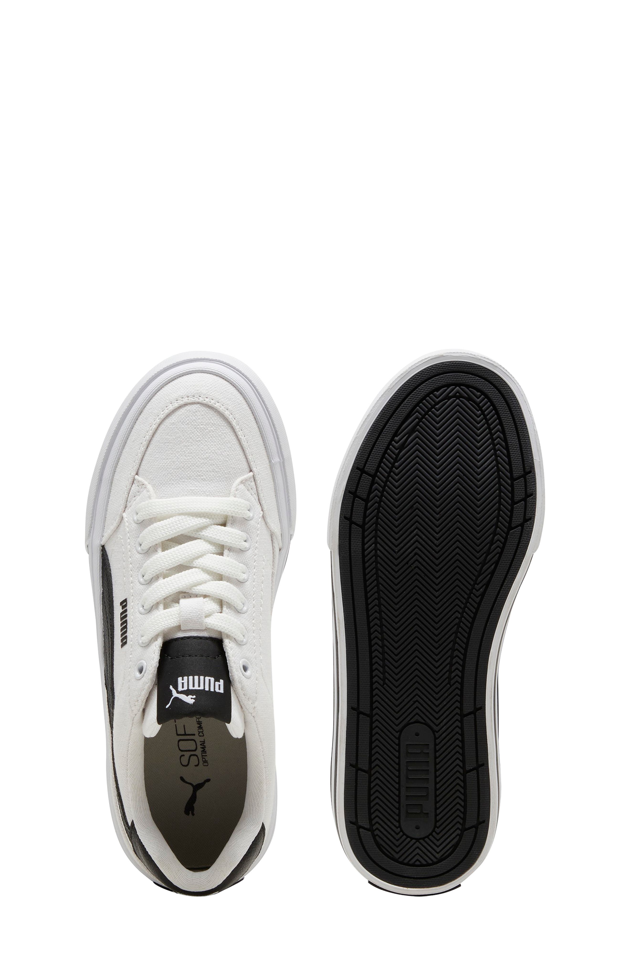 PUMA Kids' Court Classic Vulcanized Sneaker, Alternate, color, Puma White/ Puma Black