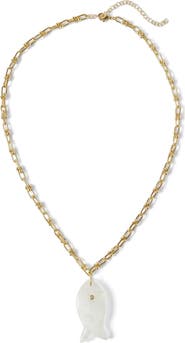 MacRae & Co. Quartz Fish Pendant Necklace