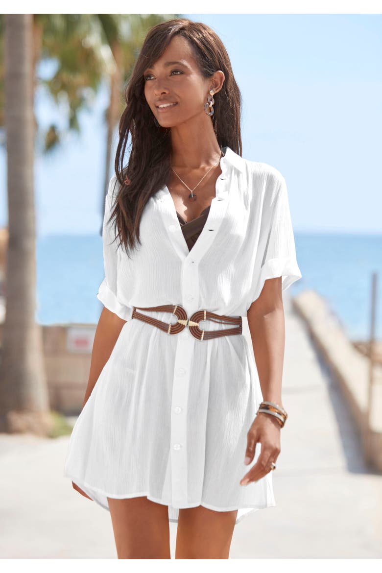 Symmetrical Buckle Waist Belt, Alternate, color, Brown