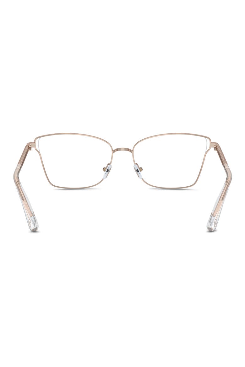 Radda 55mm Rectangular Optical Glasses, Alternate, color, ROSE GOLD
