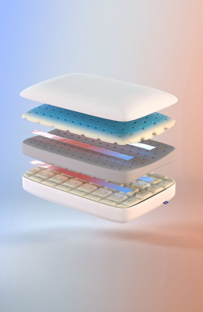 Casper Low Loft Foam Pillow with Snow Technology<sup
™</sup
, Alternate, color, White