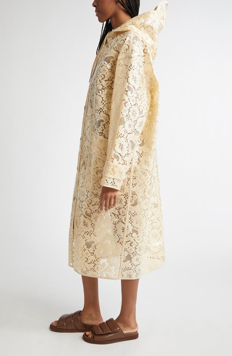Stand Studio True Hooded Trompe l'Oeil Lace Raincoat, Alternate, color, 