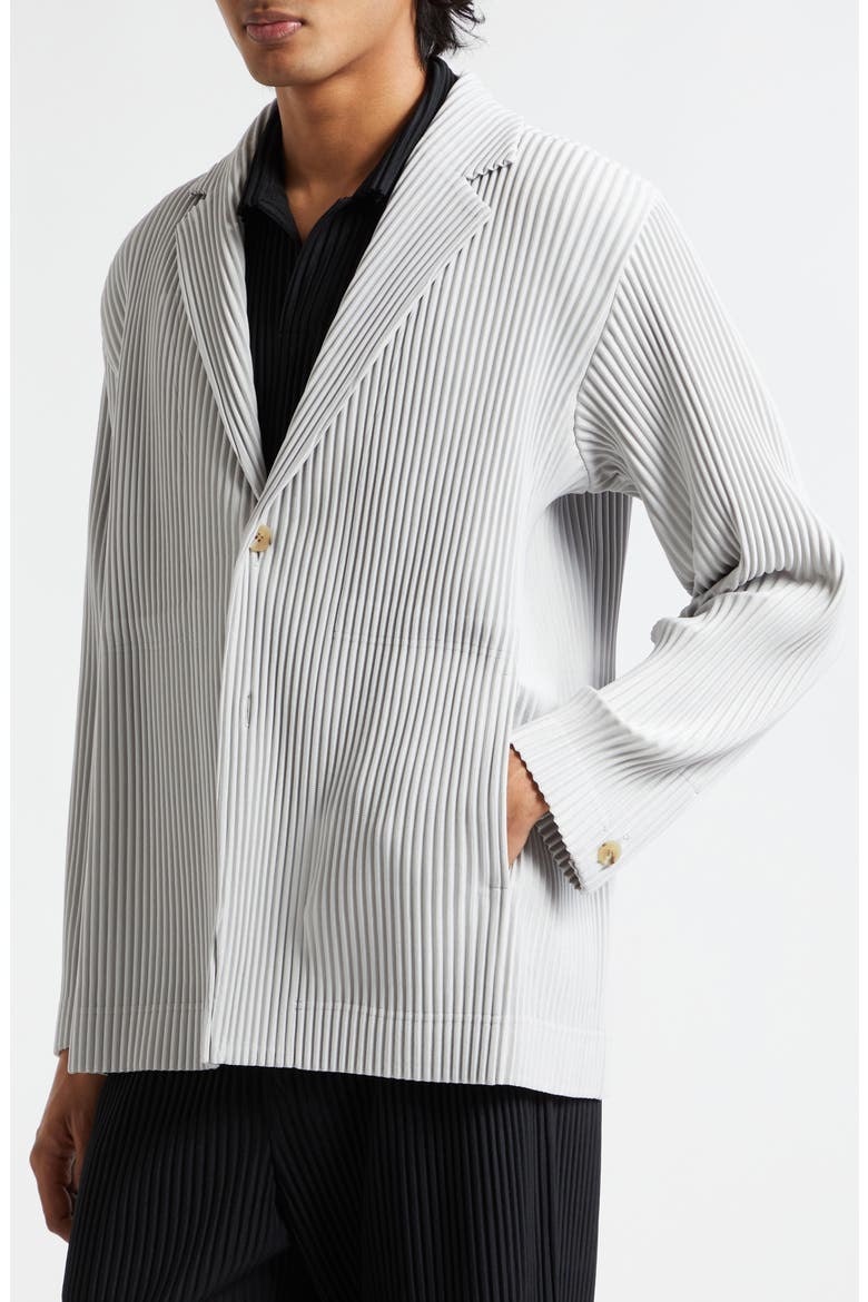 Pleated Blazer, Alternate, color, LIGHT GRAY