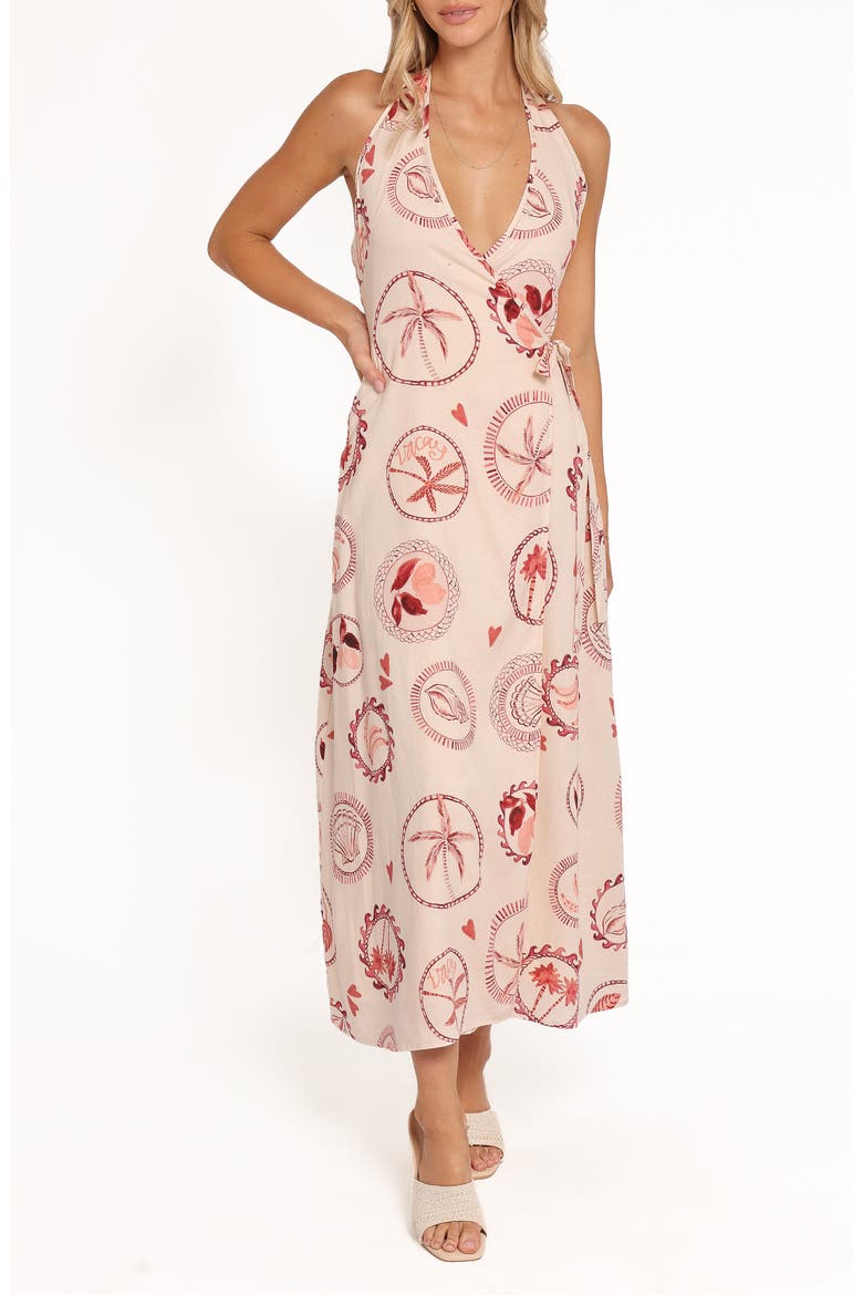 Sierra Wrap Dress, Main, color, VACAY PRINT