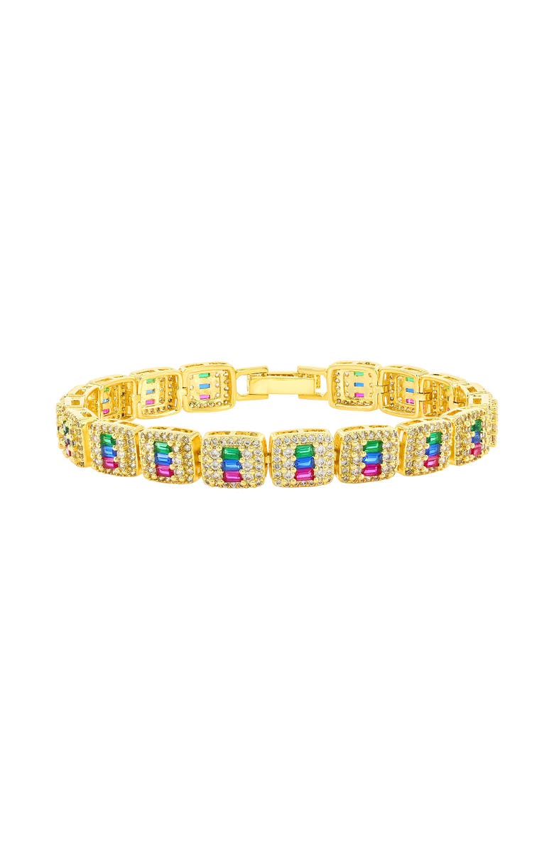 Donatello Gian Gold-Tone Fancy Tennis Bracelet, Main, color,