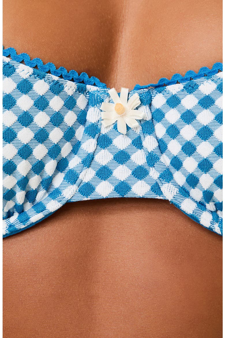 The Daphne Bikini Top, Alternate, color, COSMIC BLUE GINGHAM