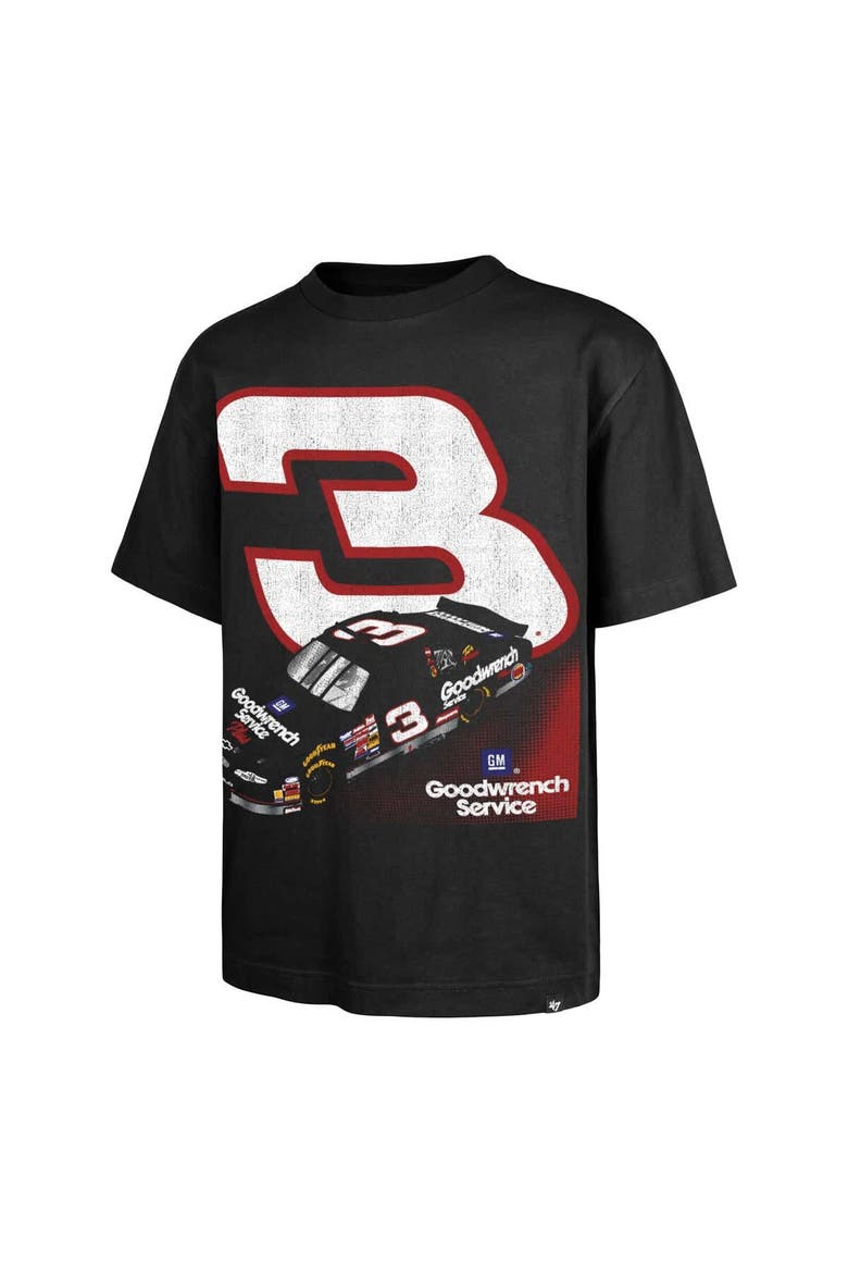 Men's '47 Black Richard Childress Racing #3 Race Day Foundation Heavyweight T-Shirt, Alternate, color, Black