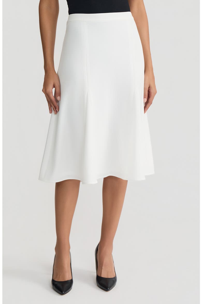 Godet Skirt, Main, color, LILY WHITE