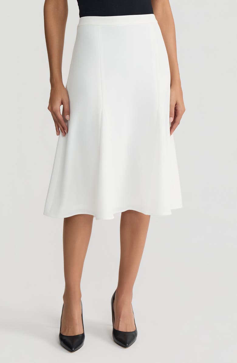 KASPER Godet Skirt, Main, color, Lily White